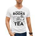 Women's Fueled By Books And Tea Book Lover Bookworm Reading Books Men's V-Neck T-Shirt