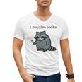 Women's i Require Books Raccoon Men's V-Neck T-Shirt Women's i Require Books Raccoon Men's V-Neck T-Shirt