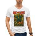 Zombie Tee Horror Movie Poster Vintage Comic Book Graphic Premium Men's V-Neck T-Shirt