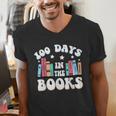 100 Days In The Books School Reading Celebration Men's V-Neck T-Shirt 100 Days In The Books School Reading Celebration Men's V-Neck T-Shirt