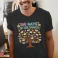 100 Days Of School 100 Days In The Books English Teacher Men's V-Neck T-Shirt 100 Days Of School 100 Days In The Books English Teacher Men's V-Neck T-Shirt