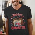 100 Days Smarter Shirt Cute Hedgehog Love Books School Tee Men's V-Neck T-Shirt