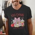 100th Day Of School Teachers 100 Days Of Coffee Chaos Books Men's V-Neck T-Shirt