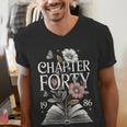 1986 Chapter Forty 40th Birthday Wildflower Book 40 Year Old Men's V-Neck T-Shirt 1986 Chapter Forty 40th Birthday Wildflower Book 40 Year Old Men's V-Neck T-Shirt
