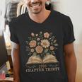 1995 Chapter Thirty Birthday Wildflower Book 30 Year Old Men's V-Neck T-Shirt