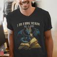 3 Bookish Quote I Am a Book Dragon Not a Worm Reading Book Men's V-Neck T-Shirt