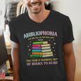 Abibliophobia Bibliophilia Abibliophobia Book Lovers Men's V-Neck T-Shirt