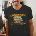 Abibliophobia Perfect For Young Book Lover Bookworm Reader Men's V-Neck T-Shirt Abibliophobia Perfect For Young Book Lover Bookworm Reader Men's V-Neck T-Shirt