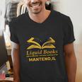 Academy Of Bookcraft Cute Wizard Cat Magic Books Men's V-Neck T-Shirt Academy Of Bookcraft Cute Wizard Cat Magic Books Men's V-Neck T-Shirt