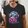 Adorable Book Lover Robot With Reading Glasses Cute Men's V-Neck T-Shirt Adorable Book Lover Robot With Reading Glasses Cute Men's V-Neck T-Shirt