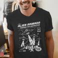 Alien Abduction UFO Lovers Comic Book Style Shirt Men's V-Neck T-Shirt Alien Abduction UFO Lovers Comic Book Style Shirt Men's V-Neck T-Shirt