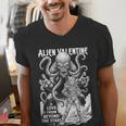 Alien Valentine Science Fiction Vintage Comic Book Men's V-Neck T-Shirt Alien Valentine Science Fiction Vintage Comic Book Men's V-Neck T-Shirt