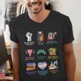 Ally Anti Trump Liberal BLM Love Is Love Banned Books Icons Men's V-Neck T-Shirt