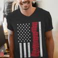 America Flag Read Book Reading Librarian Men Women Kids Men's V-Neck T-Shirt