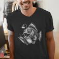 Anglerfish Reading Book Art Men's V-Neck T-Shirt Anglerfish Reading Book Art Men's V-Neck T-Shirt