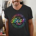 Anti Social Book Club Go Away I'm Reading Book Tie Dye Men's V-Neck T-Shirt