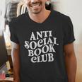 Anti Social Book Club Book Lover Reading Bookworm Reader Men's V-Neck T-Shirt