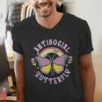 Antisocial Butterfly Groovy t For Introvert Men Women Girls Men's V-Neck T-Shirt