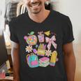 Apple Disco Pencil Books Bow Teacher Student Back To School Men's V-Neck T-Shirt Apple Disco Pencil Books Bow Teacher Student Back To School Men's V-Neck T-Shirt