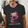 Axolotl Book Lover Librarian Reading Library Readers Men's V-Neck T-Shirt Axolotl Book Lover Librarian Reading Library Readers Men's V-Neck T-Shirt