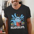 Axolotl Read Book Kawaii Reading Books For Men Women Men's V-Neck T-Shirt