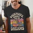 Backpacks Books And Big Dreams Cute Back To School Men's V-Neck T-Shirt