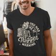 Banned Book Reading Bookish You Had Me At Trigger Warning Men's V-Neck T-Shirt