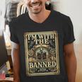 Banned Books Librarian Book Readers I m With The Banned Men's V-Neck T-Shirt