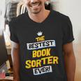 Best Book Sorter Job Occupation Men's V-Neck T-Shirt
