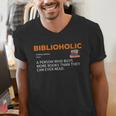 Biblioholic Definition Reading Nerd Book Lovers Geek Men's V-Neck T-Shirt Biblioholic Definition Reading Nerd Book Lovers Geek Men's V-Neck T-Shirt