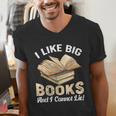 I Like Big Books And I Cannot Lie Book Reading Men's V-Neck T-Shirt