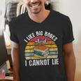 I Like Big Books And I Cannot Lie Bookworm Reading Teacher Men's V-Neck T-Shirt