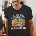 I Like Big Books Librarian Reading Teacher Book Lover Men's V-Neck T-Shirt I Like Big Books Librarian Reading Teacher Book Lover Men's V-Neck T-Shirt
