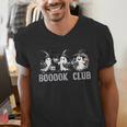 Boo Ghost Books Book Club Halloween Women School Teacher Men's V-Neck T-Shirt Boo Ghost Books Book Club Halloween Women School Teacher Men's V-Neck T-Shirt