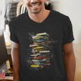 Book Abstract Art Drawing Painting Graphic Book Men's V-Neck T-Shirt