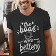 The Book Was Better Reader Teacher Librarian Reading Lovers Men's V-Neck T-Shirt The Book Was Better Reader Teacher Librarian Reading Lovers Men's V-Neck T-Shirt