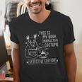 This Is My Book Character Costume Dog Reading a Book Men's V-Neck T-Shirt This Is My Book Character Costume Dog Reading a Book Men's V-Neck T-Shirt