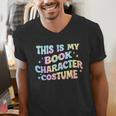 This Is My Book Character Costume Book Lover Groovy Men's V-Neck T-Shirt This Is My Book Character Costume Book Lover Groovy Men's V-Neck T-Shirt