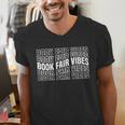 Book Fair Vibes Reader Nostalgia Men's V-Neck T-Shirt Book Fair Vibes Reader Nostalgia Men's V-Neck T-Shirt