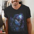 Book Fantasy Art Beautiful Elf Princess Fairy Men's V-Neck T-Shirt Book Fantasy Art Beautiful Elf Princess Fairy Men's V-Neck T-Shirt
