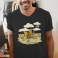 Book Frog Toad Vintage Book Frog Book Frog Reading Book Men's V-Neck T-Shirt