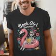 Book Girl Summer Skeleton Reading Books Lovers Beach Men's V-Neck T-Shirt Book Girl Summer Skeleton Reading Books Lovers Beach Men's V-Neck T-Shirt