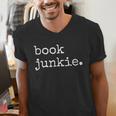 Book Junkie Reading Shirts Men's V-Neck T-Shirt Book Junkie Reading Shirts Men's V-Neck T-Shirt