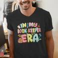 In My Book Keeper Era Librarian School Men's V-Neck T-Shirt