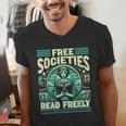 Book Lover Banned Books Reading Banned Books Men's V-Neck T-Shirt Book Lover Banned Books Reading Banned Books Men's V-Neck T-Shirt