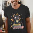 Book Lover Chibi Dragon With Big Red Glasses Bookworm Men's V-Neck T-Shirt