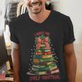 Book Lover Christmas Tree I Have No Shelf Control Men's V-Neck T-Shirt