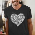 Book Lover Heart Shape Reading Librarian Library Teacher Men's V-Neck T-Shirt Book Lover Heart Shape Reading Librarian Library Teacher Men's V-Neck T-Shirt