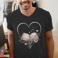 Book Lover Heart Shaped Reading Art Librarian Men's V-Neck T-Shirt Book Lover Heart Shaped Reading Art Librarian Men's V-Neck T-Shirt
