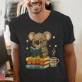 Book Lover Koala Reading Bookish Library Read Books Be Kind Men's V-Neck T-Shirt